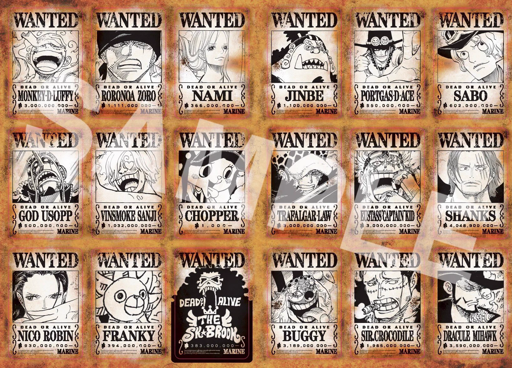 ONE PIECEカードゲーム　手配書 WANTED 12枚セット 海外製 最強ジャンプ編集部 on X: 