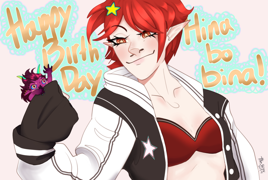 The_Wyv's tweet photo. #Hinart Happy birthday Hina!!!!! https://t.co/MV0eFypkuj