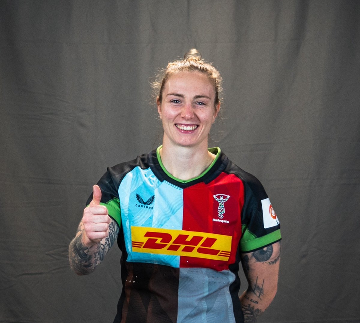 LondonFire's tweet photo. It's #LGBTQplusHM🌈  &amp; we're celebrating achievements of our #LGBTQ+ staff. Meet firefighter Jade who plays rugby. Not any old rugby - she just happens to have played for her country in the #RWC 2022 in NZ. Plus she was chosen to be Captain of the @HarlequinsWomen #historymakers https://t.co/S7dJjFmkLx