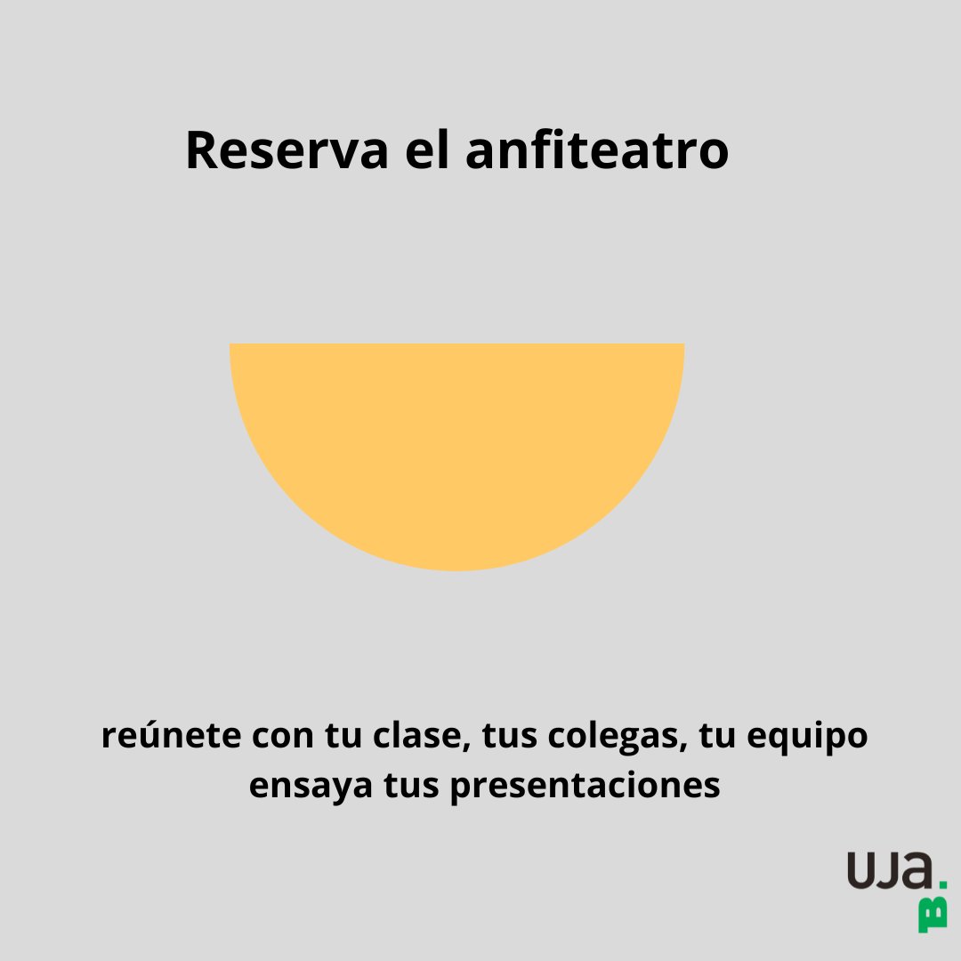 🎭🏛️Podéis reservar todos los espacios grandes del CRAI: anfiteatro, sala polivalente, círculo de exposiciones desde aquí: tinyurl.com/2626q9he
Para trabajar en grupo, para ensayar presentaciones, para hacer debates, para crear equipo....🤼