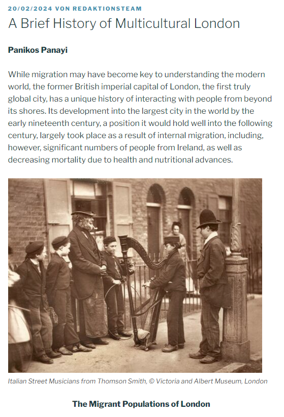 Founded by Roman invaders in the first century, the former British imperial capital of London was an international migrant hub from its inception: @profpanayi offers a brief history of multicultural London: migrer.hypotheses.org/1168 #EnglishFridays #hypolingual