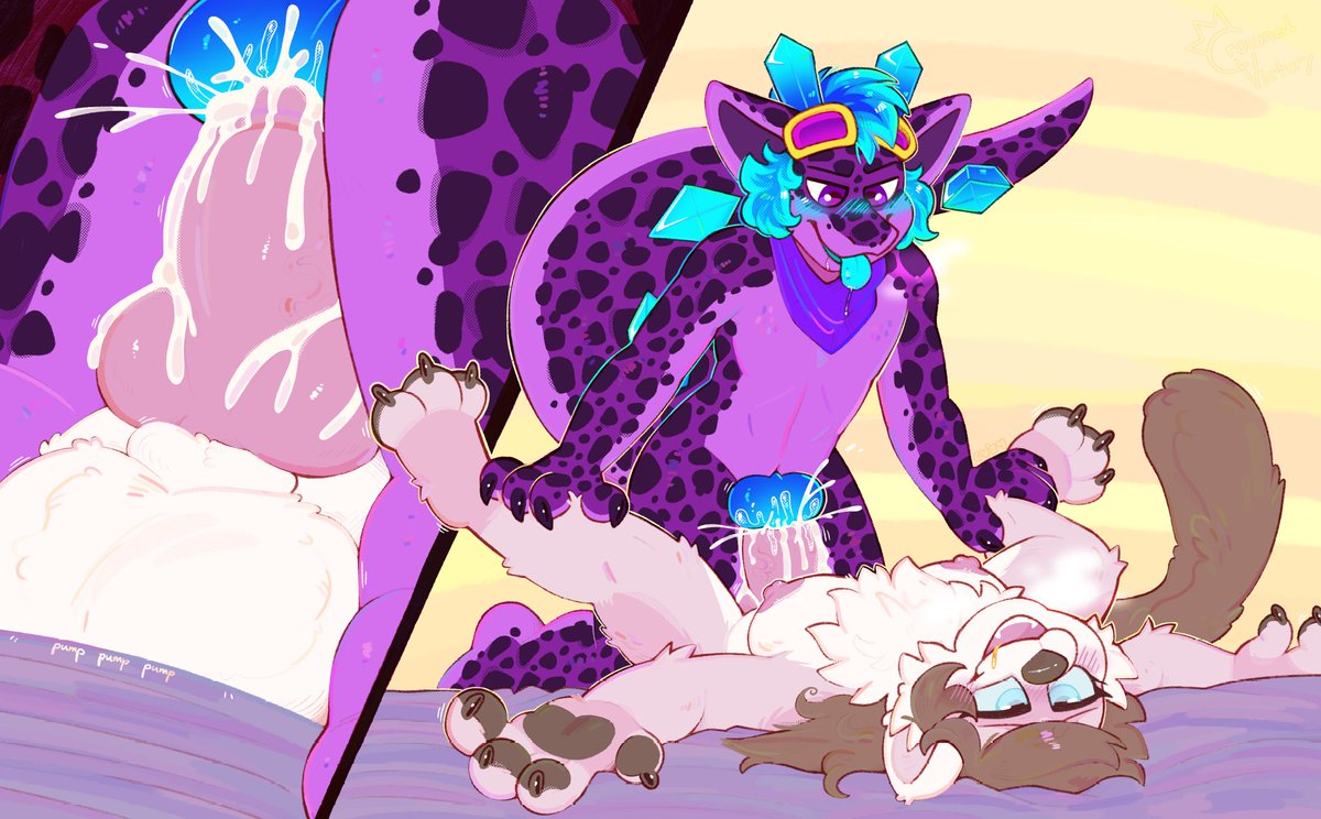 How big do you think her balls will get when he's done?

Art by CrownedVictory