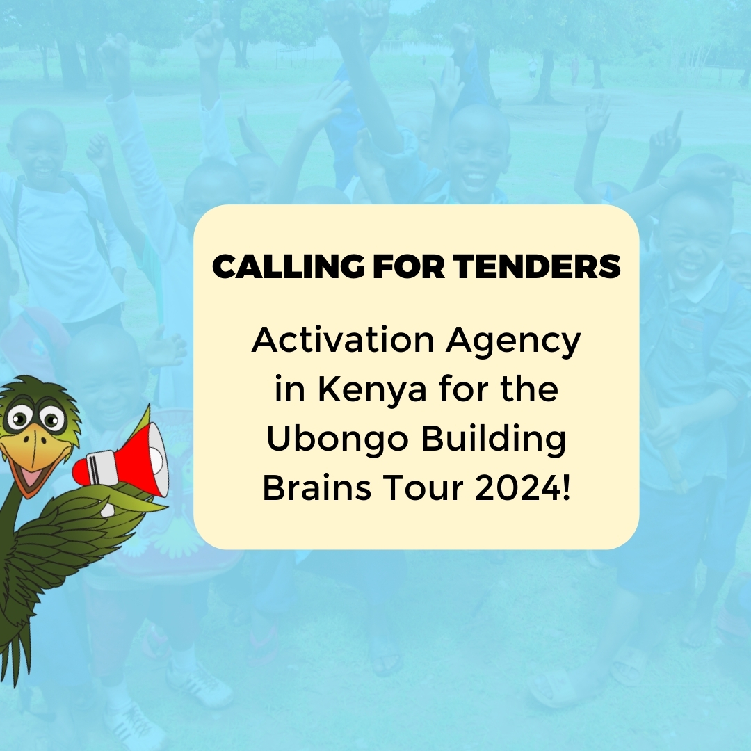 CALL FOR TENDERS!!!
Location: KENYA
We seek a local activation agency to help us bring engaging educational content to schools and communities in Kenya. 
Please find more information by clicking on the link provided below: ubongo.bamboohr.com/careers/138