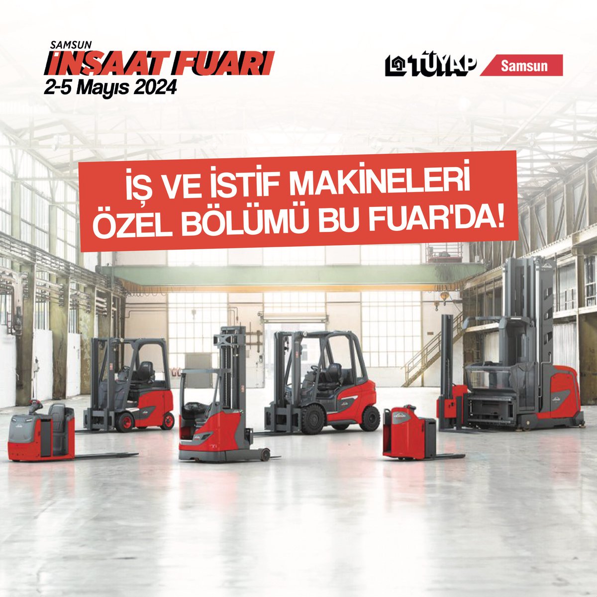 İş ve İstif Makineleri Özel Bölümü Bu Fuar’da!
____
•
•
#tüyapsamsun #samsun #inşaatfuarı #construction #işmakineleri #istifmakinaları