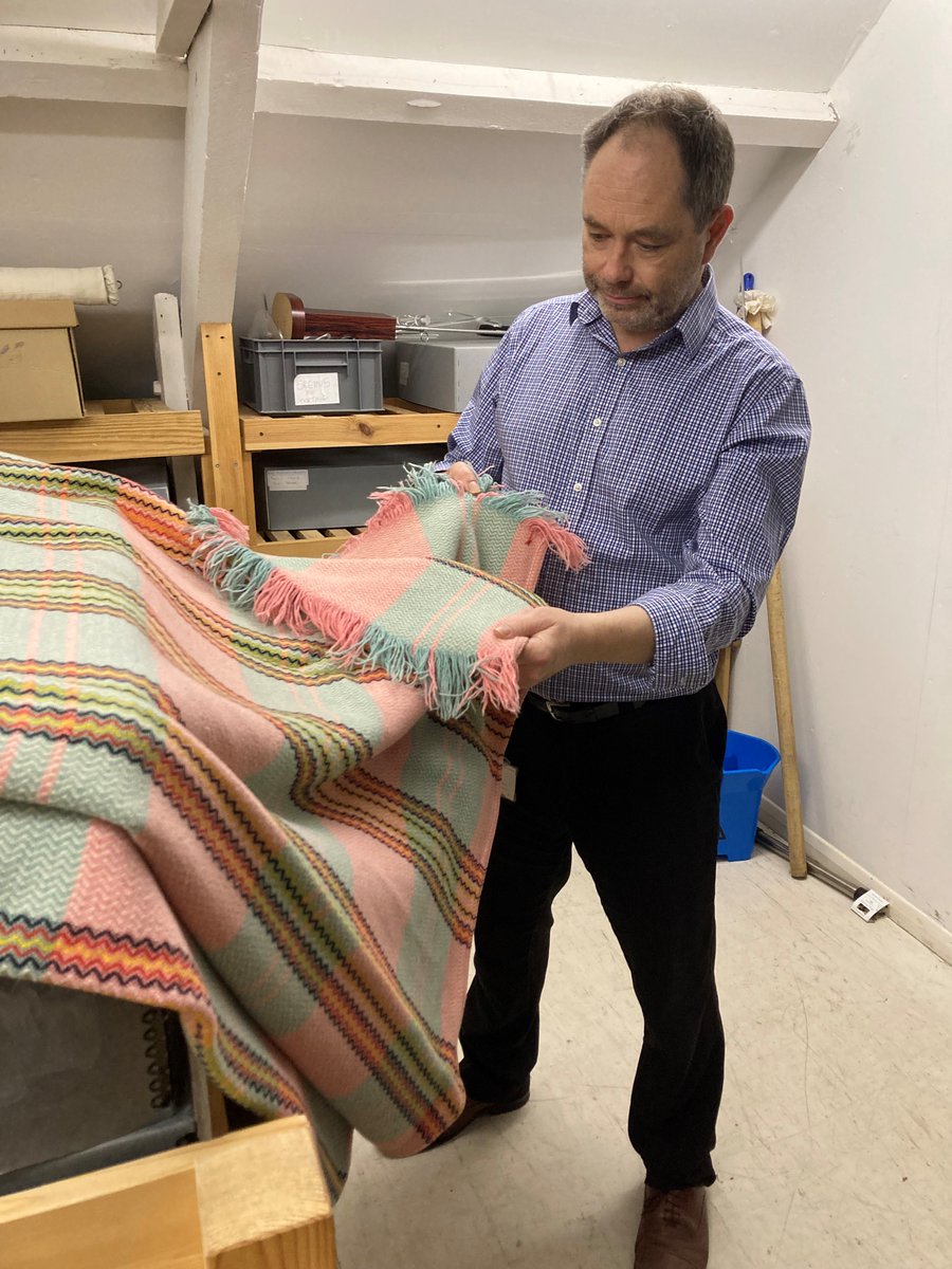 Prospectacnmw (@prospectacnmw) on Twitter photo Inspecting a Welsh woollen blanket in the stores <a href="/AmgueddfaWlan/">Amgueddfa Wlân Cymru</a>. The Blanket Wall in the Textile Gallery displays a selection of the Museum’s extensive collection of blankets from woollen mills across Wales - a spell-binding story of the Welsh Woollen industry #SaveOurHeritage Inspecting a Welsh woollen blanket in the stores <a href="/AmgueddfaWlan/">Amgueddfa Wlân Cymru</a>. The Blanket Wall in the Textile Gallery displays a selection of the Museum’s extensive collection of blankets from woollen mills across Wales - a spell-binding story of the Welsh Woollen industry #SaveOurHeritage