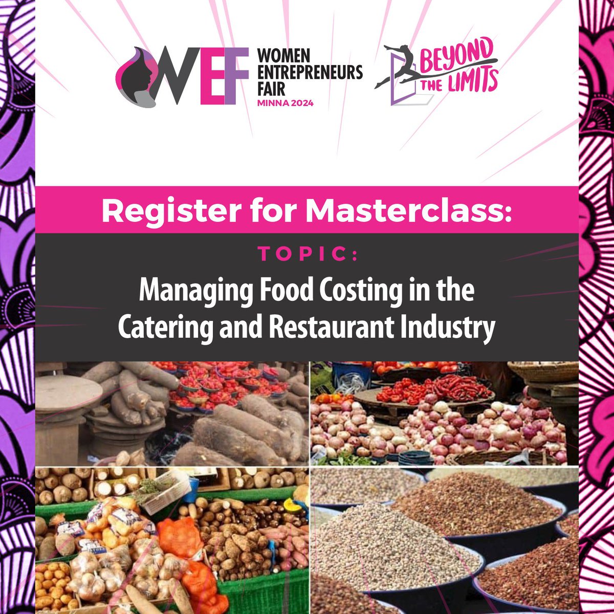 Are you a foodpreneur with at least a 2-year home-based Food Business? 
Any type of Food Business!
- Cakes
- Small Chops 
- Grain Flours/ Food/ Spices  Packaging ie Kuka, Yaji, Ginger, Kunu, Talbina, etc
- Drinks
- Caterers
All Consumables