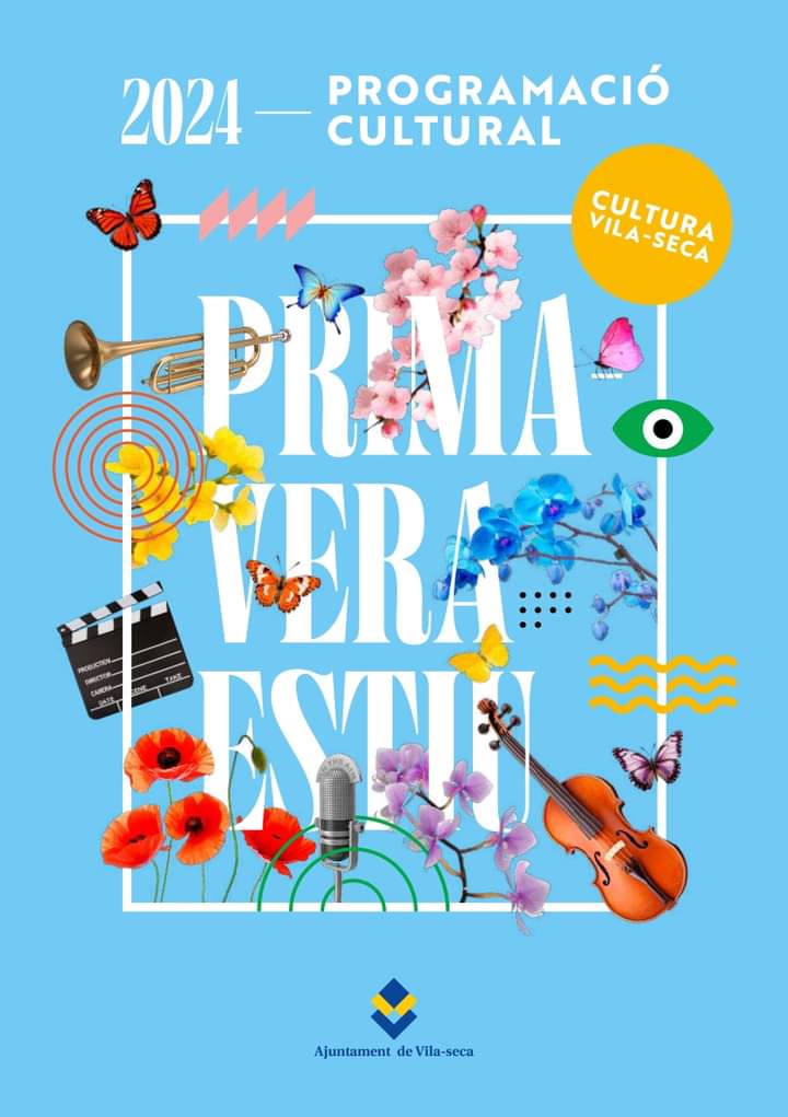 👏 Ja tenim el programa Cultura Vila-seca per la temporada primavera - estiu! 🌸☀️

😍 Un centenar de propostes per tots els públics en els principals equipamients culturals del municipi com són el Castell, el Celler i l'Auditori.

Consulta el programa 👉 cutt.ly/MwB5VBb1.