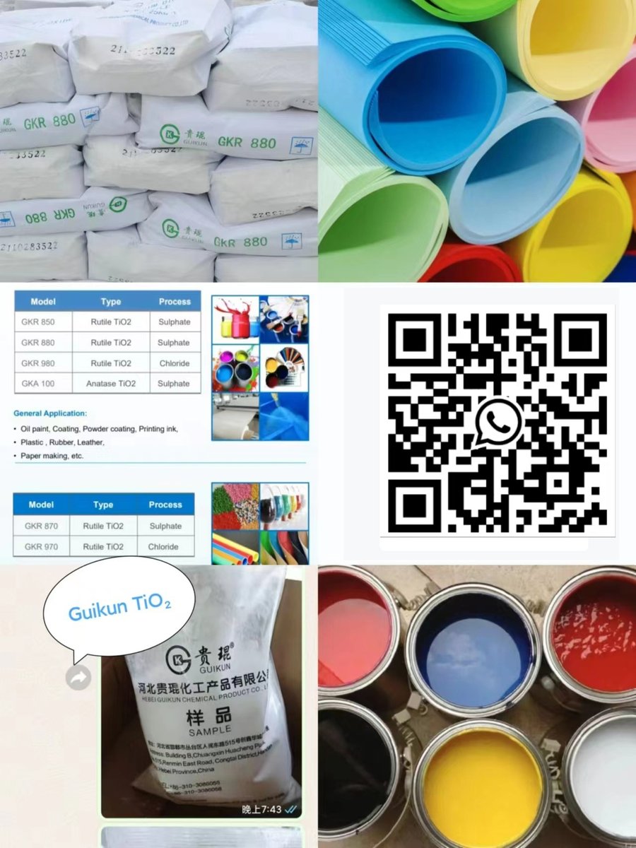 🌟Exciting news alert!  TiO2 ! 🎉
 perfect for various industrial applications. From paints and coatings to plastics and ceramics, papermaking and rubber.
Mob: 008617531091759
E-mail: guikun06@guikunchme,com
api.whatsapp.com/send/?phone=86…...