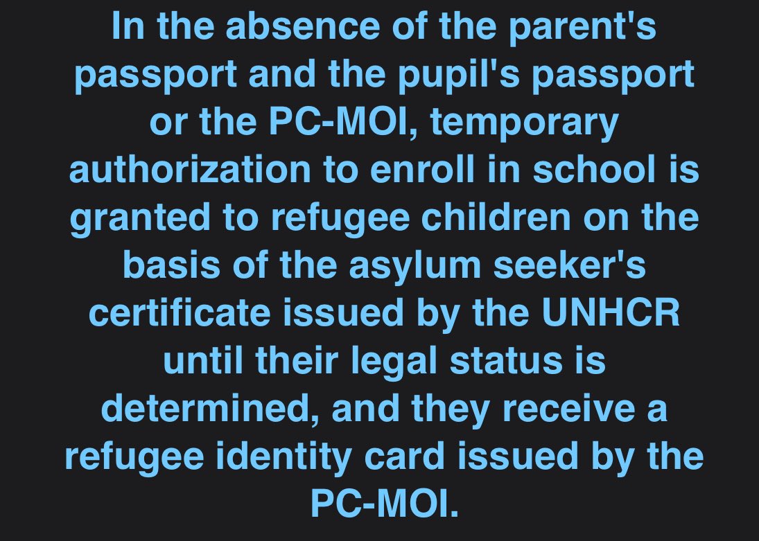 Major breakthrough thanks to @UNHCRIraq’s relentless advocacy @IraqiGovt Min of Education now agrees that refugee children be enrolled in public schools in Federal Iraq even if their parents do not have national residency documents as refugees 🤲 Access to education is for all