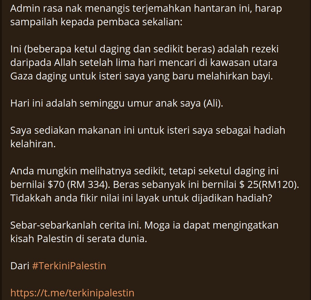 aqsasyarifhq's tweet photo. Ya Allah, beratnya ujian si ayah ini. Ringankanlah bebanan mereka. Rasa nak menangis baca hantaran ini. https://t.co/YyxaZiPzKJ