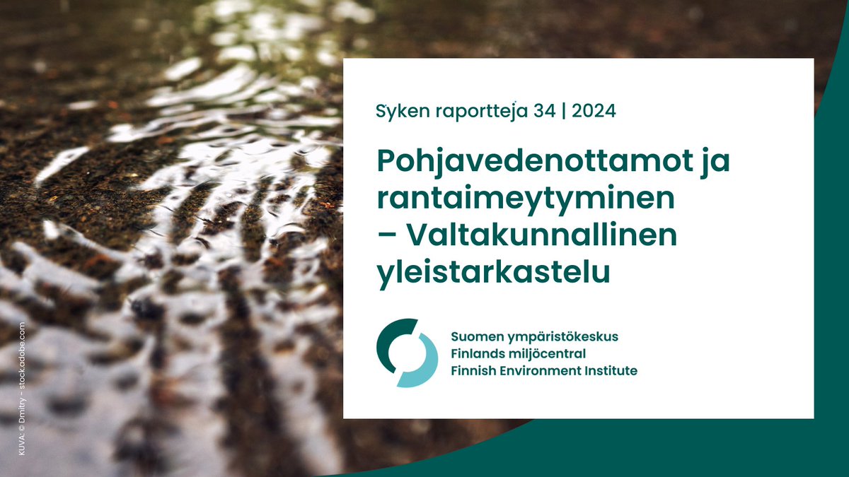 Selvityksessämme lähes 2600 pohjavedenottamoa ja yli 3000 vedenottokaivoa. Pintaveden imeytymisellä pohjavesiin sekä myönteisiä että kielteisiä vaikutuksia. #paikkatieto #sykepublication #vesihuolto #pohjavesi <a href="/yministerio/">Ympäristöministeriö</a> <a href="/mmm_fi/">MMM</a> <a href="/vesiyhdistys/">Suomen Vesiyhdistys ry | Water Association Finland</a> <a href="/suomenvesi/">Vesilaitosyhdistys</a> hdl.handle.net/10138/571641