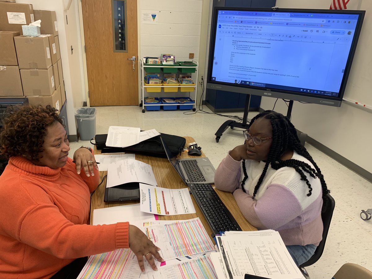 Diving deeper into PALS data. Progress monitoring is critical! Students are our number one priority! @McLakeesha ,Thank you! Kudos to Mrs. Herrod, Mrs. Hawkins, and Ms. Roscoe! @ebracyPPS @nicscud @hmeducate @PortsVASchools @cardellpatillo