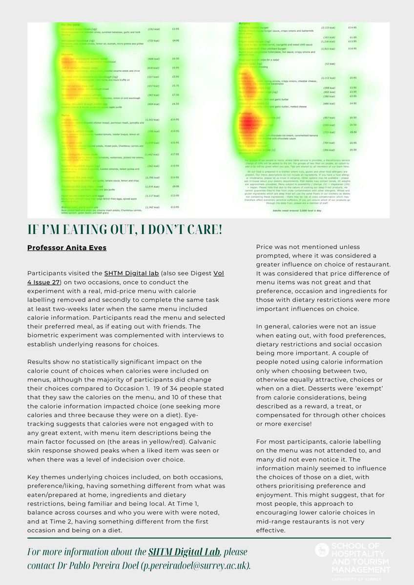 Following the introduction of calorie labelling on some menus in the UK @anita_eves @ppereiradoel et al @SHTMatSurrey undertook a study to explore consumers’ responses, to establish if seeing calories changes choices. Here, they summarise the method, initial results & conclusions