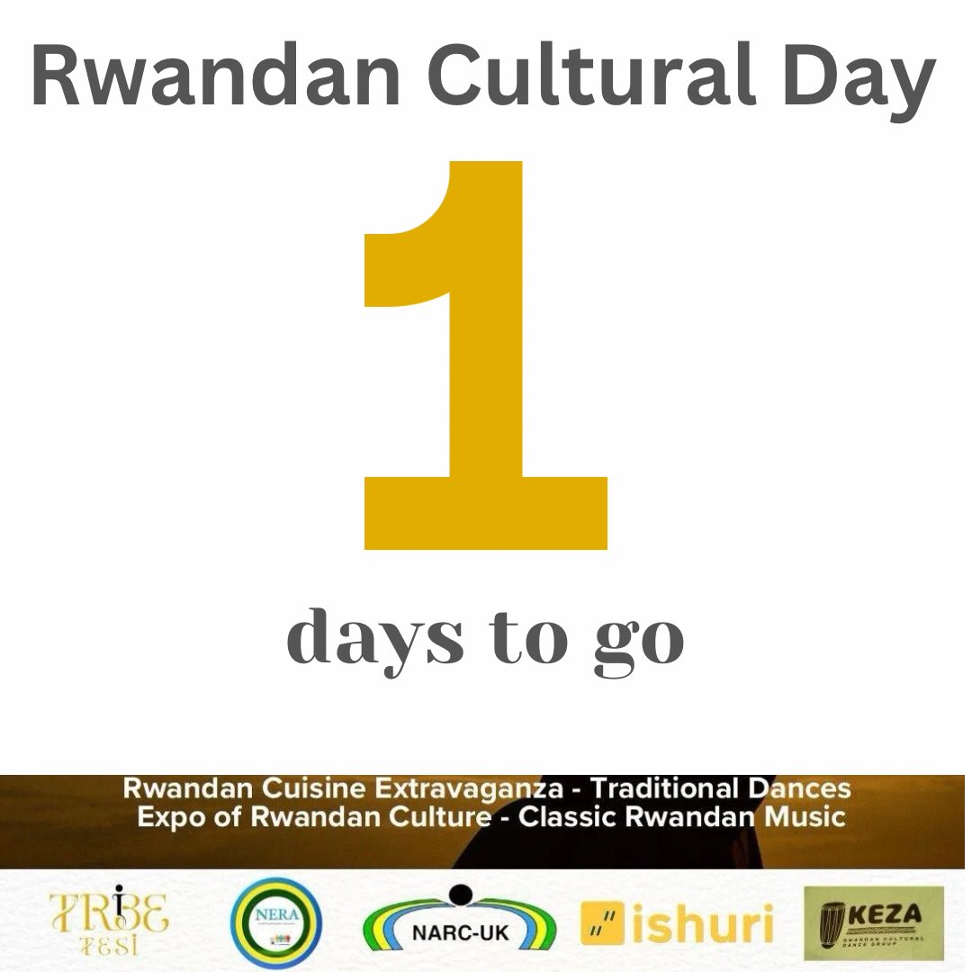 Just 1 day until the cultural magic unfolds! 

Tomorrow, join us for an unforgettable night filled with dance, auctions, @FlyRwandAir ✈️giveaway & cultural delights. 

Last minute 🎫 are still available & can be purchased here tribetesi.com/rwandan-cultur…

#CulturalEvent #1DaysToGo 🎉