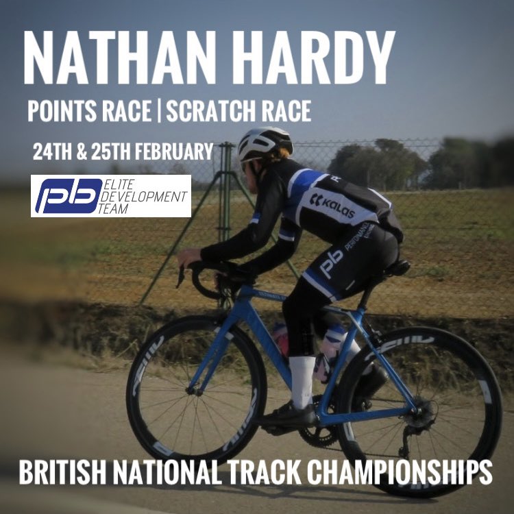 Team rider @nathan44rd in action this weekend Follow the racing live on @britishcycling @youtube 🚴🏼‍♂️💨 🔗 Link in profile • #teampbperformance 🔵⚪️⚫️