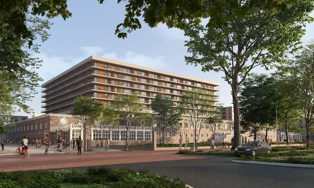 Een mijlpaal! De eerste paal van de 371 voor de CAB bovenbouw voor de 246 huurwoningen via emissie-vrije elektrisch aangedreven boormachine. Deze machine is geschikt voor boren van palen in situaties met beperkte hoogte zoals in het monumentale CAB. <a href="/HeddesBenO/">Heddes Bouw & Ontw.</a> <a href="/GemeenteUtrecht/">Gemeente Utrecht</a>