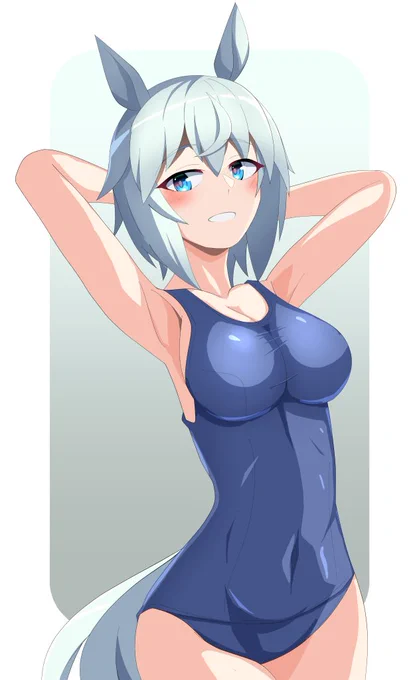 お題箱 スク水ウンス #ウマ娘 #セイウンスカイ 