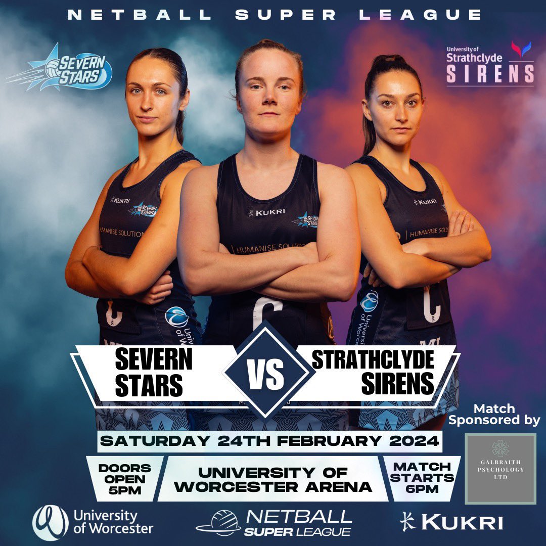 SevernStars's tweet image. ‼️LESS THAN 200 TICKETS REMAINING‼️

Limited tickets remain for tomorrows game vs @SirensNetball 🤩 
This game will not be streamed so the only way to catch the action is with a ticket!! 

Be quick and don’t miss out 🎟️👉 bit.ly/2INrTGM

#UpTheStars #NSL2024 #SeeUsNow