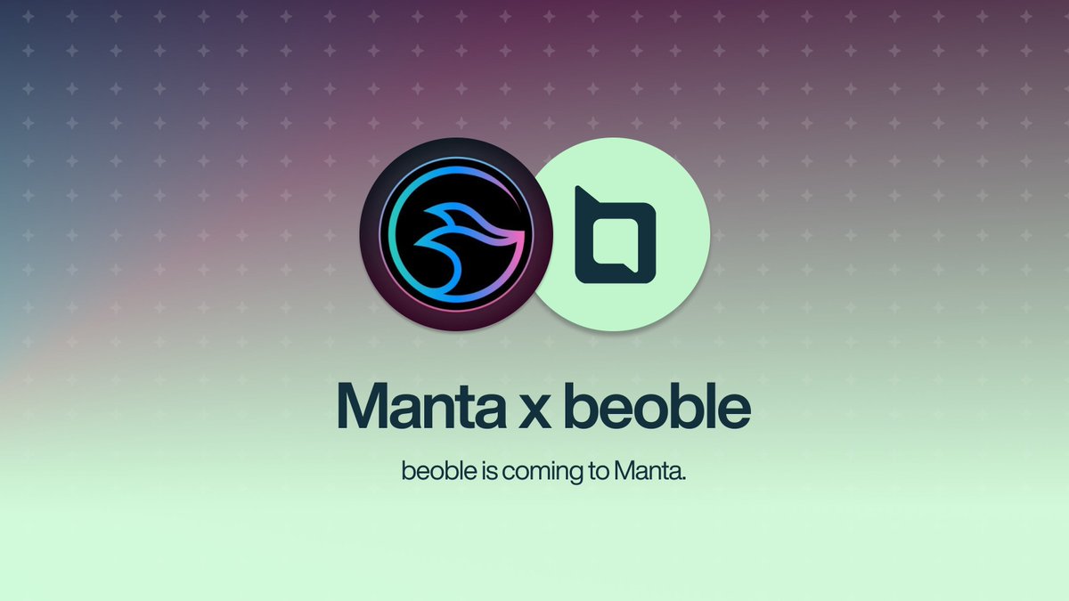 beoble_official's tweet photo. beoble🤝@MantaNetwork

We're thrilled to announce our strategic partnership with @MantaNetwork, the Modular L2, to provide beoble's chat tools to its ecosystem dApps and services.🥳

With the chatting features of beoble, Manta's ecosystem & community would have an enhanced social experience!💬

🔥Stay tuned for more exciting updates!

#SocialFi  #beoble #Manta