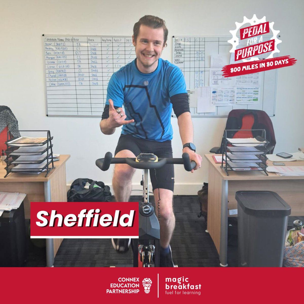 Our #PedalForAPurpose campaign arrived at our #Sheffield branch this week and they went bananas 😉🍌

Together, we're making a difference! 🌟🦥

 Support this amazing cause by donating via the link here 👉 bit.ly/3NWHSpr

#NoChildTooHungryToLearn #1MillionBreakfast