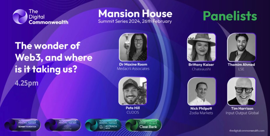 Tim Harrison (@timbharrison) on Twitter photo Looking forward to Monday's @TheDigitalCom_X London event to talk Web3 with <a href="/CudoPete/">Pete Hill</a> Nick Philpott <a href="/teemuz/">tee</a> <a href="/OwnYourDataNow/">₿rittany Kaiser 🏰</a> <a href="/RoomMaxine/">Dr Maxine Room CBE</a>
Kudos to the force of nature that is @TheDigitalComJB and <a href="/NEARFoundation/">NEAR Foundation</a> <a href="/astraea_group/">Astraea Group</a> <a href="/clear_bank/">ClearBank</a> <a href="/ChateaushiHQ/">ChateaushiHQ</a> <a href="/EditorParkin/">Darren Parkin</a> for pulling Looking forward to Monday's @TheDigitalCom_X London event to talk Web3 with <a href="/CudoPete/">Pete Hill</a> Nick Philpott <a href="/teemuz/">tee</a> <a href="/OwnYourDataNow/">₿rittany Kaiser 🏰</a> <a href="/RoomMaxine/">Dr Maxine Room CBE</a>
Kudos to the force of nature that is @TheDigitalComJB and <a href="/NEARFoundation/">NEAR Foundation</a> <a href="/astraea_group/">Astraea Group</a> <a href="/clear_bank/">ClearBank</a> <a href="/ChateaushiHQ/">ChateaushiHQ</a> <a href="/EditorParkin/">Darren Parkin</a> for pulling