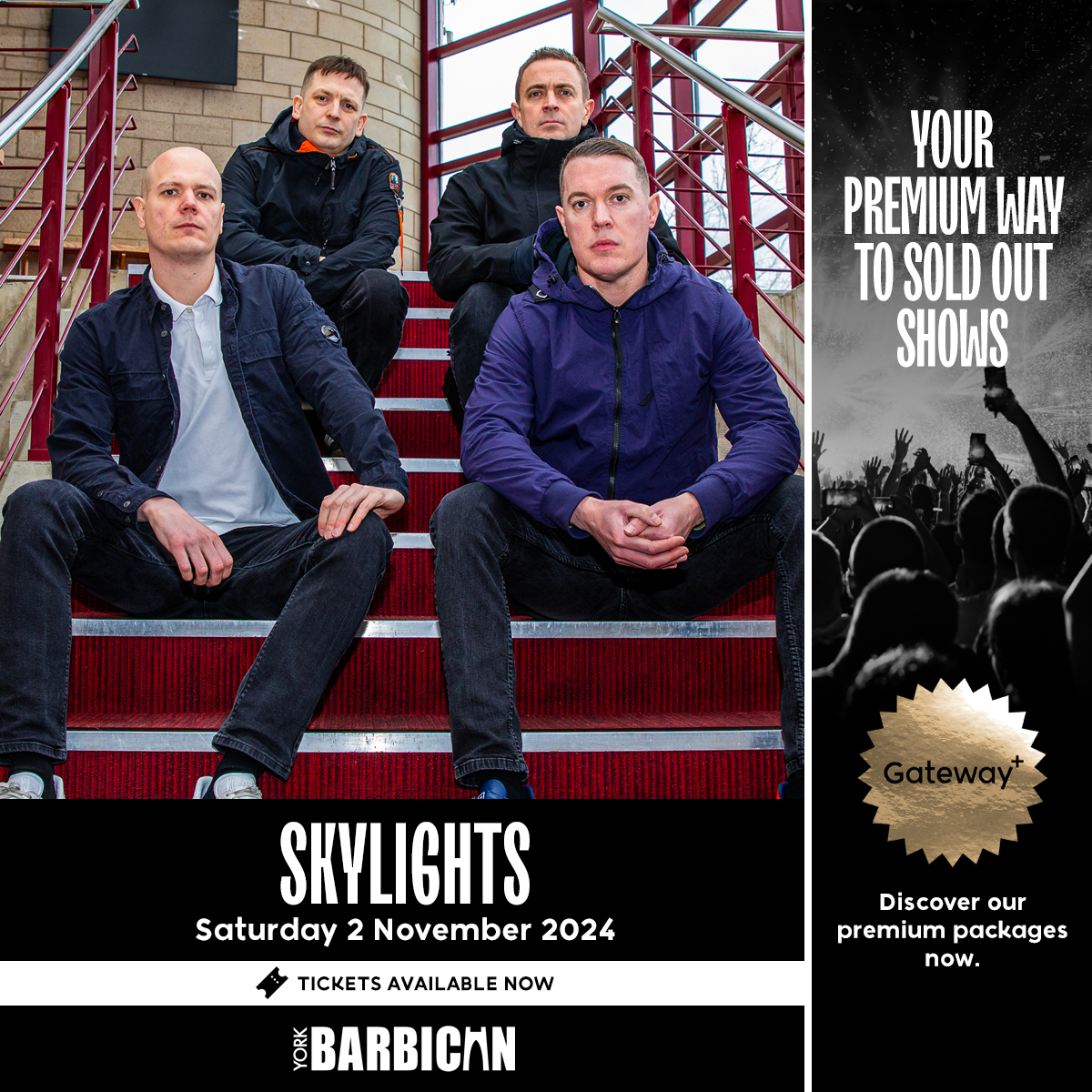 🆕 York's very own indie quartet @SkylightsYRA play a huge hometown show at @yorkbarbican. 🎟️ Tickets are available right now! yorkbarbican.co.uk/whats-on/skyli… ➕ Premium Experiences: yorkbarbican.co.uk/premium-experi… #York #YorkBarbican @thisisyo1