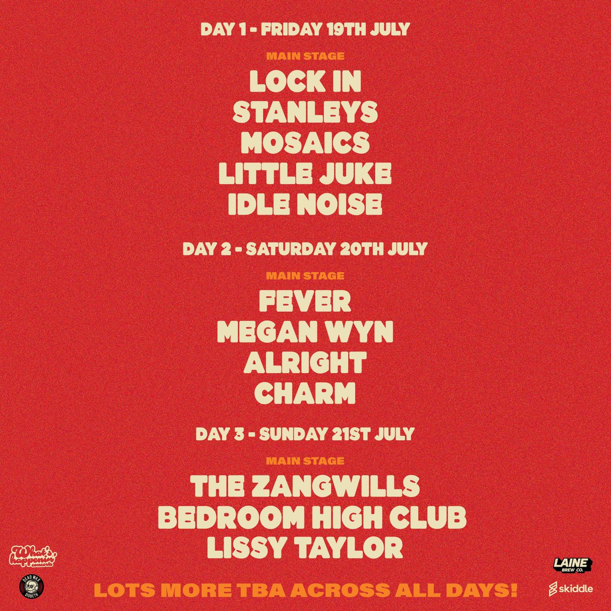 YOUR SECOND WAVE IS HERE🪩 Introducing @feverbanduk, @bedroomhighclub, @LissyTaylor17, @MosaicsBandUK, @IdleNoiseMusic and @CharmBandUK are coming to What’s Happenin’ Weekender at @DeadWaxDigbeth🙌🏻 Weekend and day tickets are on sale now!