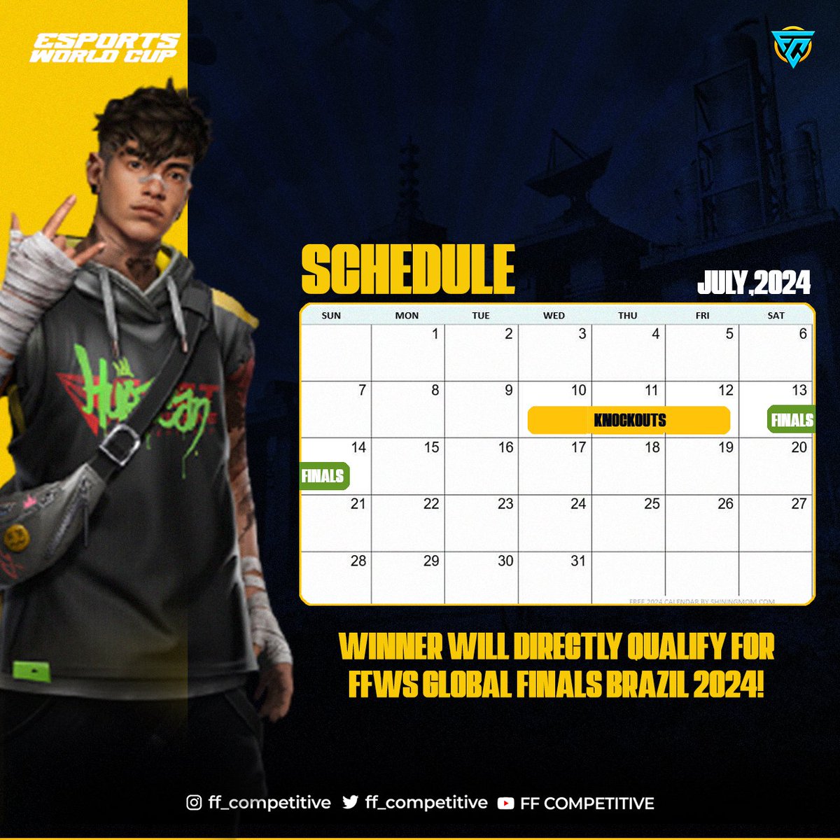 ff_competitive's tweet image. ALL DETAILS OF ESPORTS WORLD CUP