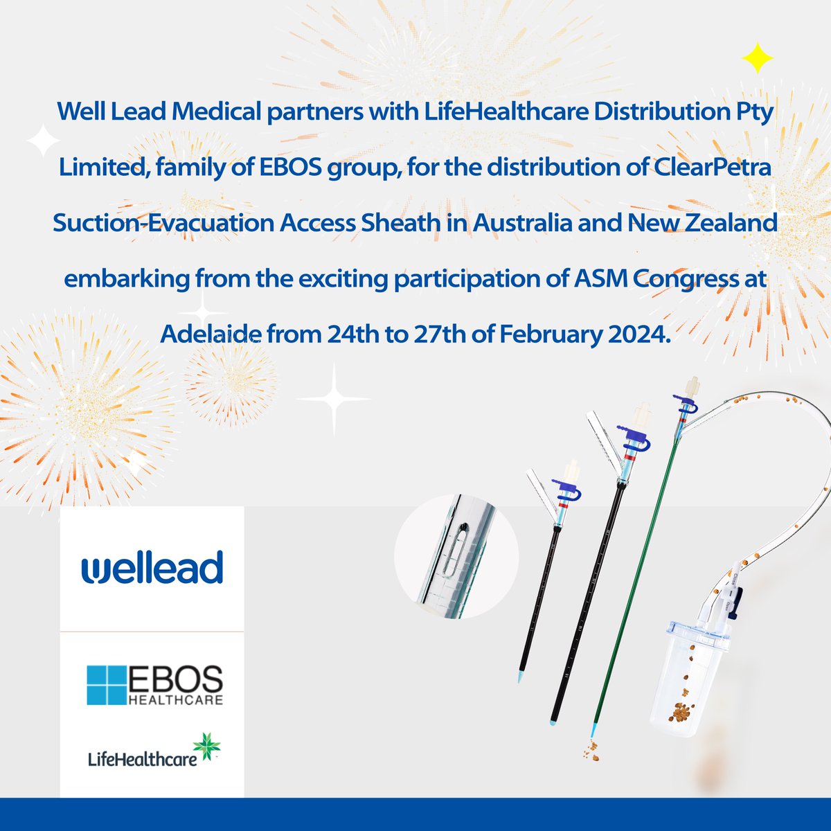 Well Lead is thrilled to announce its partnership with LifeHealthcare Distribution Pty Limited, family of EBOS group, for the distribution of <a href="/ClearPetra/">Virginia</a> Suction-Evacuation Access Sheath in Australia and New Zealand! 
#Lifehealthcare #EBOS #ASM #USANZ clearpetra.com