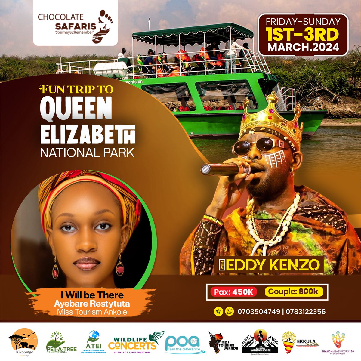 A couple of @misstourismUga who will join @eddykenzoficial on a 3-day fun trip to Queen Elizabeth N.P. 

Join us for a memorable experience. 

To Register / Inquiries;
📱 Whatsapp/Mobile 
 0783122356 / 0703504749 

#MusicTourism