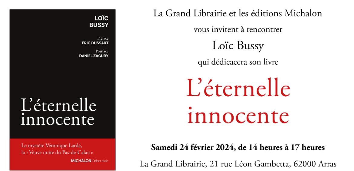 Coucou les amis arrageois!! Demain c’est à ARRAS que nous retrouvons Loïc Bussy pour #leternelleinnocente
Courez le retrouver à La Grand Librairie d’<a href="/VilleArras/">Ville d'Arras</a> ! <a href="/AntoineleGentil/">𝙰𝚗𝚝𝚘𝚒𝚗𝚎 𝚕𝚎 𝙶𝚎𝚗𝚝𝚒𝚕 ✏️🕊</a> je compte sur toi évidemment 🫶🏼<a href="/FLeturque/">Frédéric Leturque 🇪🇺🇫🇷</a> si ça vous dit 😉