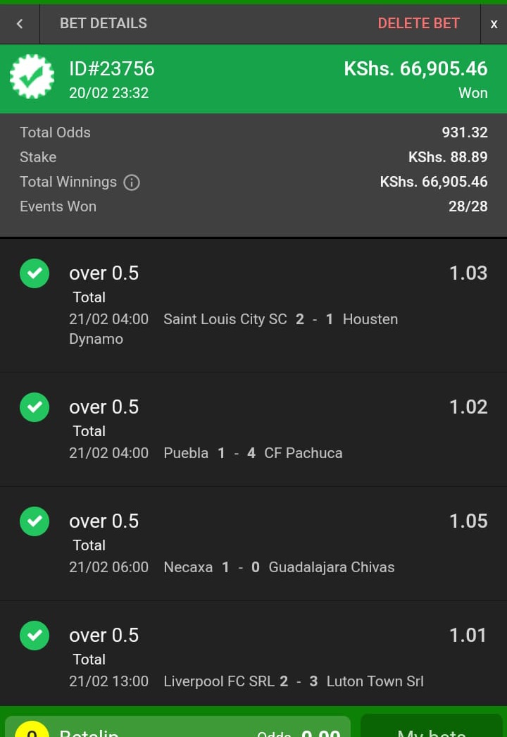 BOOOM 🔥💥 CONGRATULATIONS to those who played, 

Today's Free SURE odds 👇🤑 odibets.com/share/87B197T

Europa League Omah Lay Gmail #SaisereKiptum  Ndii Roma Bob Collymore Kipchoge   Black Friday
