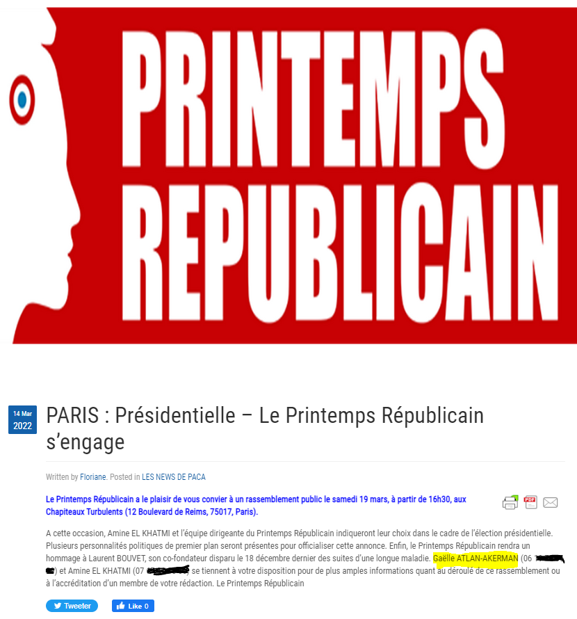 lorientxpress's tweet photo. J'apprends que Gaëlle Atlan-Akerman, figure du Printemps Républicain, a été réalisatrice de l'émission de faf à faf "Zemmour et Naulleau" (#ZENPP) sur Paris Première (elle s'en vante même sur son site).
La fameuse "tenaille identitaire"... https://t.co/0P5Skz1AHq