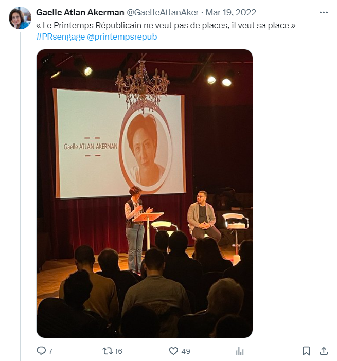 lorientxpress's tweet photo. J'apprends que Gaëlle Atlan-Akerman, figure du Printemps Républicain, a été réalisatrice de l'émission de faf à faf "Zemmour et Naulleau" (#ZENPP) sur Paris Première (elle s'en vante même sur son site).
La fameuse "tenaille identitaire"... https://t.co/0P5Skz1AHq
