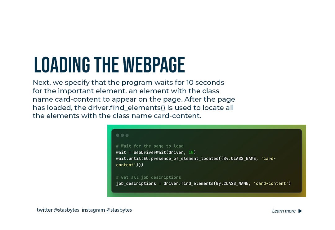 stasbytes's tweet photo. This dynamic duo enables automated navigation, interaction, and data extraction, making it valuable for tasks like data mining, testing, or monitoring websites. Together, they provide a versatile solution for extracting information efficiently from websites with https://t.co/nHhuM3P5fY