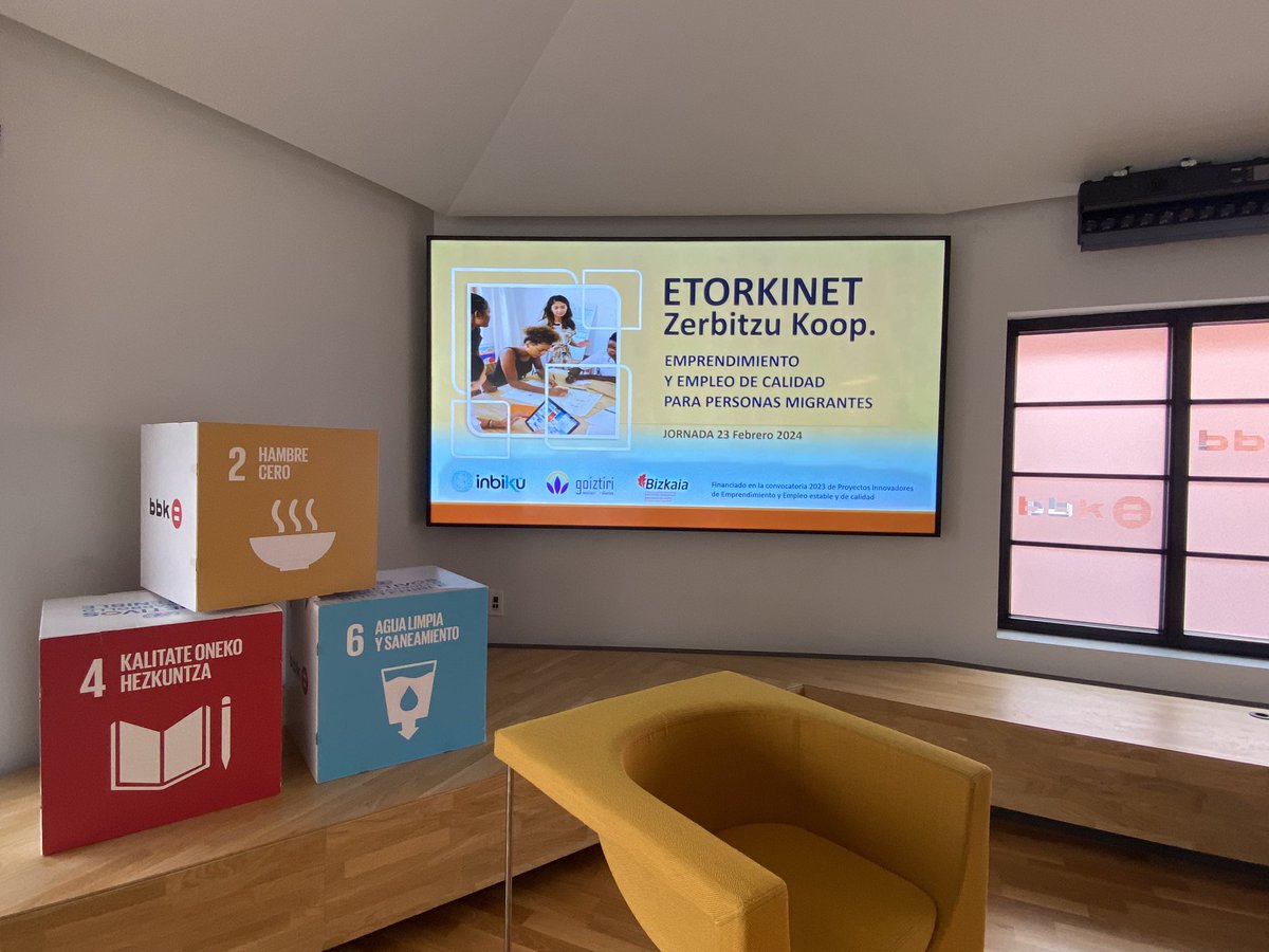 Gaur, <a href="/BBK_Kuna/">BBK Kuna</a> aretoan, Etorkinet proiektua aurkeztuko dugu. <a href="/Inbiku1/">Inbiku</a> eta <a href="/GoiztiriElkarte/">Goiztiri Elkartea</a> bultzatzen duten proeiktu berritzaile hau. Etorkinentzako kalitatezko enplegua eta ekintzailetza zerbitzu koop. bat da. #enplegu #etorkinak #migrazioak #ekintzailetza