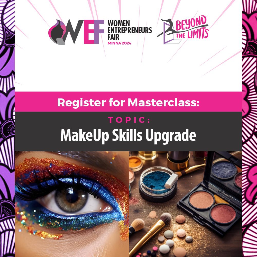 The makeup Masterclass coming during this year's fair will necessitate basic makeup skills from applicants.
•
apply using the link below 

bit.ly/MakeupSkillsUp…

•
REGISTRATION AND ADMISSION ARE BUT ONLY THE FIRST 20 APPLICANTS WILL BE ADMITTED.