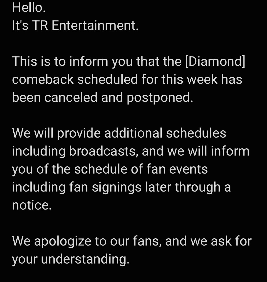 truedaloca's tweet photo. ✍️ ❛ 240223 ༉‧₊˚✧ 
Official message from TRI•BE Twitter account.

꒰🖇꒱ — @tribedaloca
#트라이비 #TRI_BE #Diamond https://t.co/uXJDI1gjI1