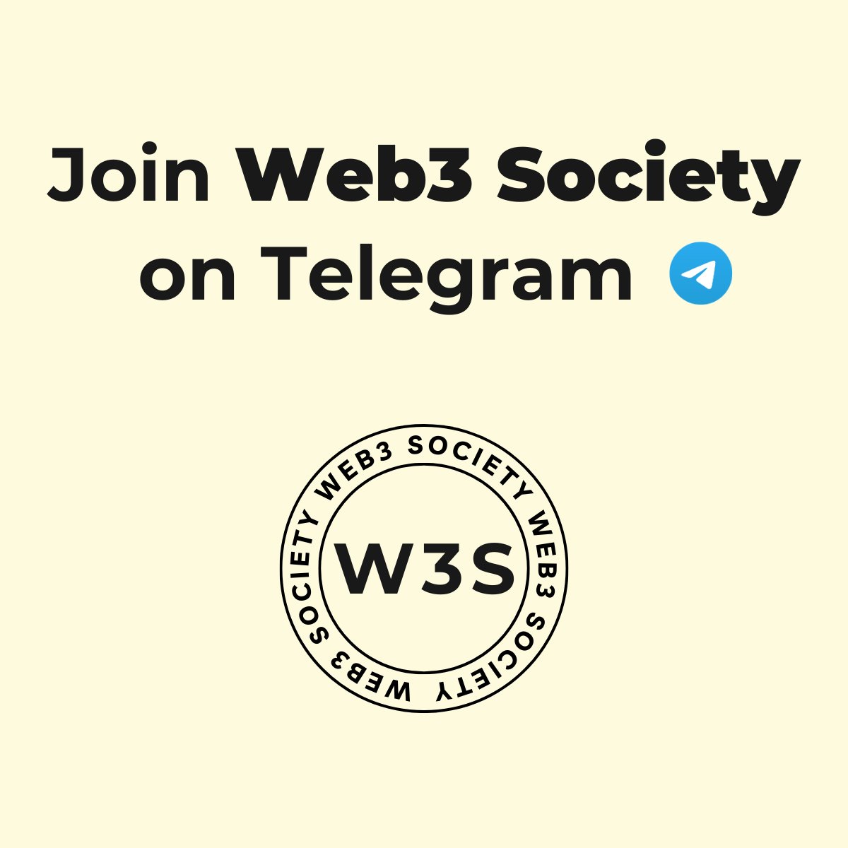 You want to get involved in the Web3 Ecosystem? Join the Web3 Society community on Telegram 👉 t.me/+5atgavbRgyE2M… Lots of news coming soon 👀