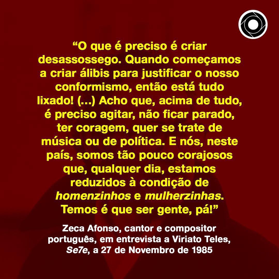 A 23 de Fevereiro de 1987 falecia Zeca Afonso