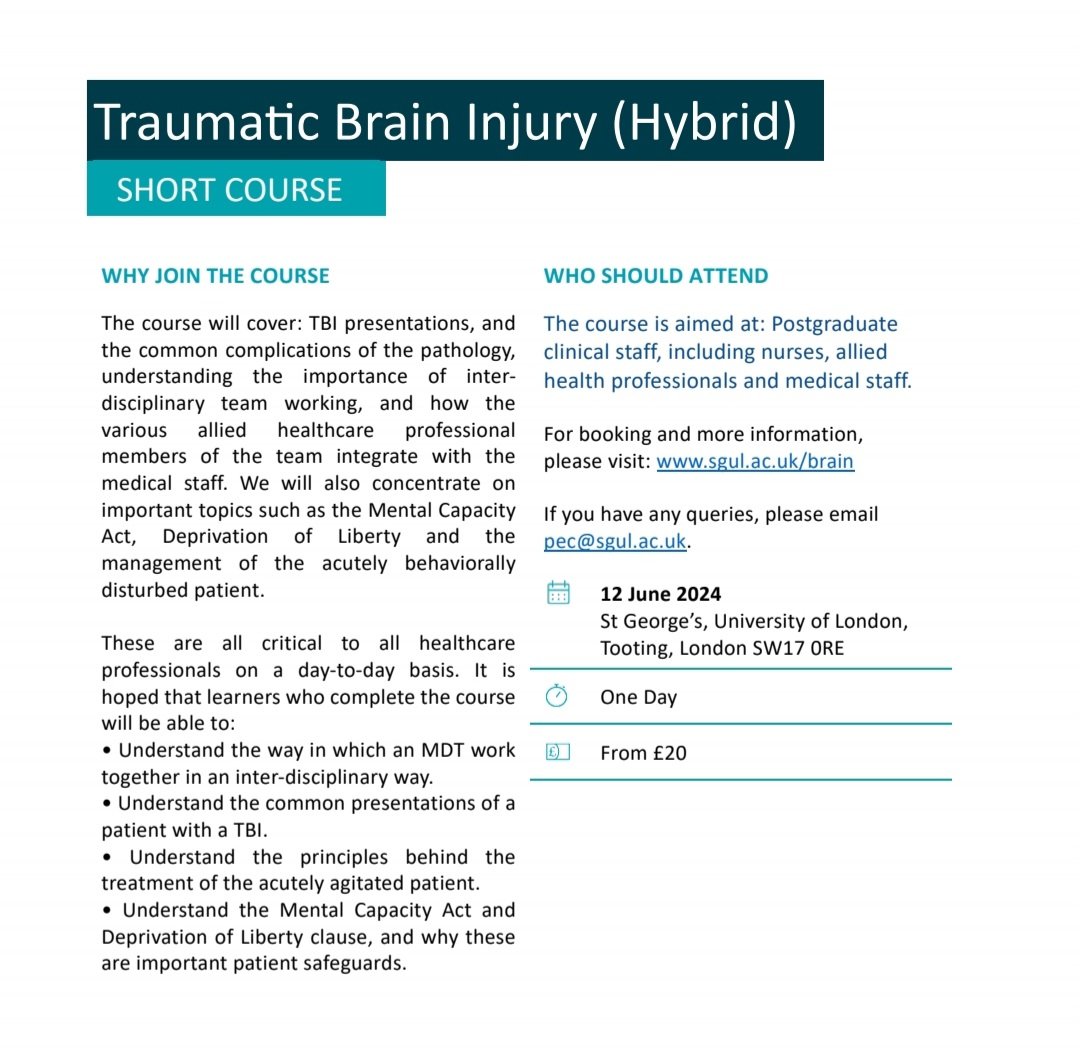 Fay Greenway (@fay_greenway) on Twitter photo Calling all TBI enthusiasts! Following its incredible success last year, our TBI study day is back - Weds 12th June 2024. Do join us - both in person and online!<a href="/bntg_uk/">British Neurotrauma Group</a> <a href="/The_SBNS/">SBNS</a> <a href="/STGNeurosurgery/">STGNeurosurgery</a> @bntg_uk @StGeorgesTrust <a href="/NeurologyStg/">STGNeurology</a> Calling all TBI enthusiasts! Following its incredible success last year, our TBI study day is back - Weds 12th June 2024. Do join us - both in person and online!<a href="/bntg_uk/">British Neurotrauma Group</a> <a href="/The_SBNS/">SBNS</a> <a href="/STGNeurosurgery/">STGNeurosurgery</a> @bntg_uk @StGeorgesTrust <a href="/NeurologyStg/">STGNeurology</a>
