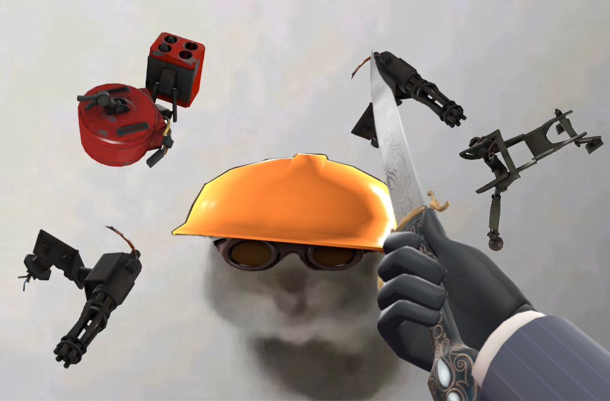 spy tf2: uses his sapper

the f2p engineer in the corner: