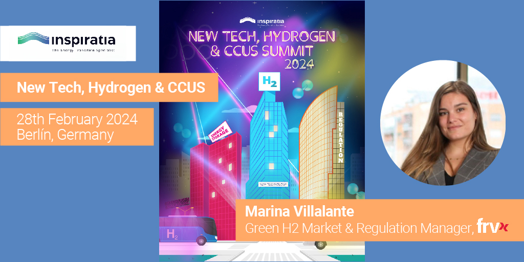 The New Tech, Hydrogen and CCUS Summit is coming to Berlin!

#FRV will be present with Marina Villalante, Green H2 Regulation Manager at FRV-X, who will explore the latest technologies and steps being taken towards a sustainable future

🗓️February 28th

See you there💚

#Hydrogen