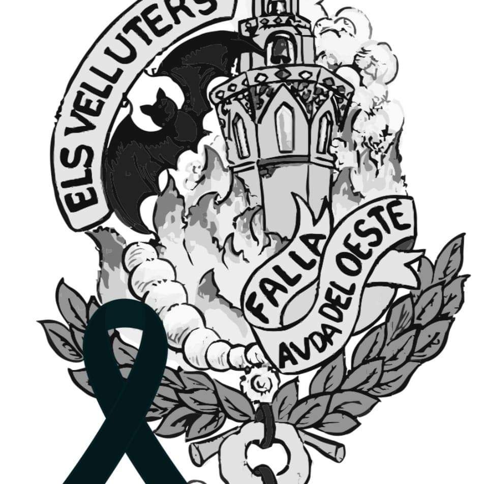 Velluters2's tweet photo. Queremos mandar nuestro pésame a las familias y amigos de los fallecidos en el devastador incendio de campanar, por respeto y duelo suspendemos todas las actividades que teníamos previstas este fin de semana.
D.E.P. https://t.co/Or0kDXv1a9