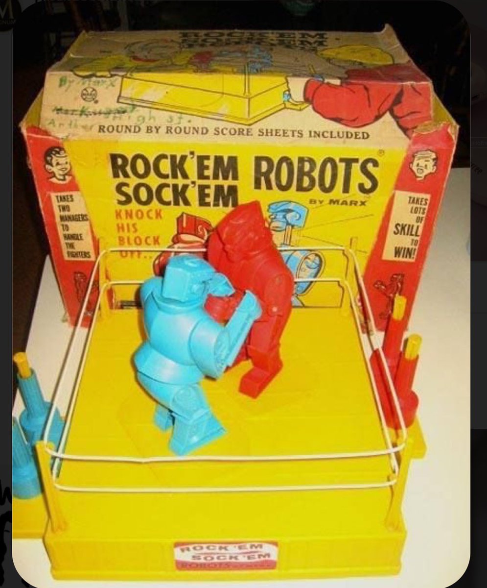1966.  #genxtalks #toys #toy #vintagetoys #collectibles #rockemsockemrobots #fighting #punching #robots