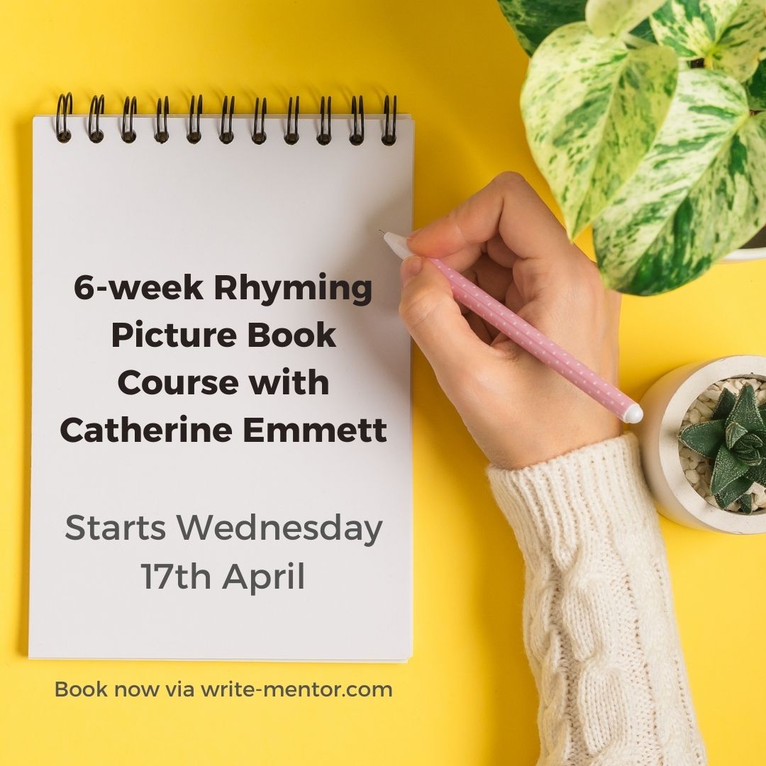 writementor's tweet photo. Bookings are now open for @Emmett_Cath's 6-week online rhyming picture book course 📣 Learn to combine flawless rhyme with a strong plot while taking your picture book from idea to manuscript 📝 Secure your place now ↪️ https://t.co/Wo8YSOZgjk https://t.co/p8eXy7Kv15