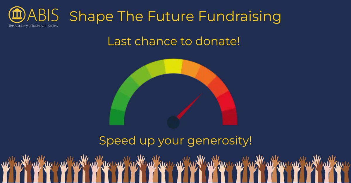 👉The #journey of “Shape The Future” #Fundraising is approaching its end, but you still have a few days left to support our cause &amp; allow new members to join ABIS #network &amp; contribute to advance the role of #business in #society!
ℹ️ Learn more &amp; Donate: shorturl.at/nvMW0