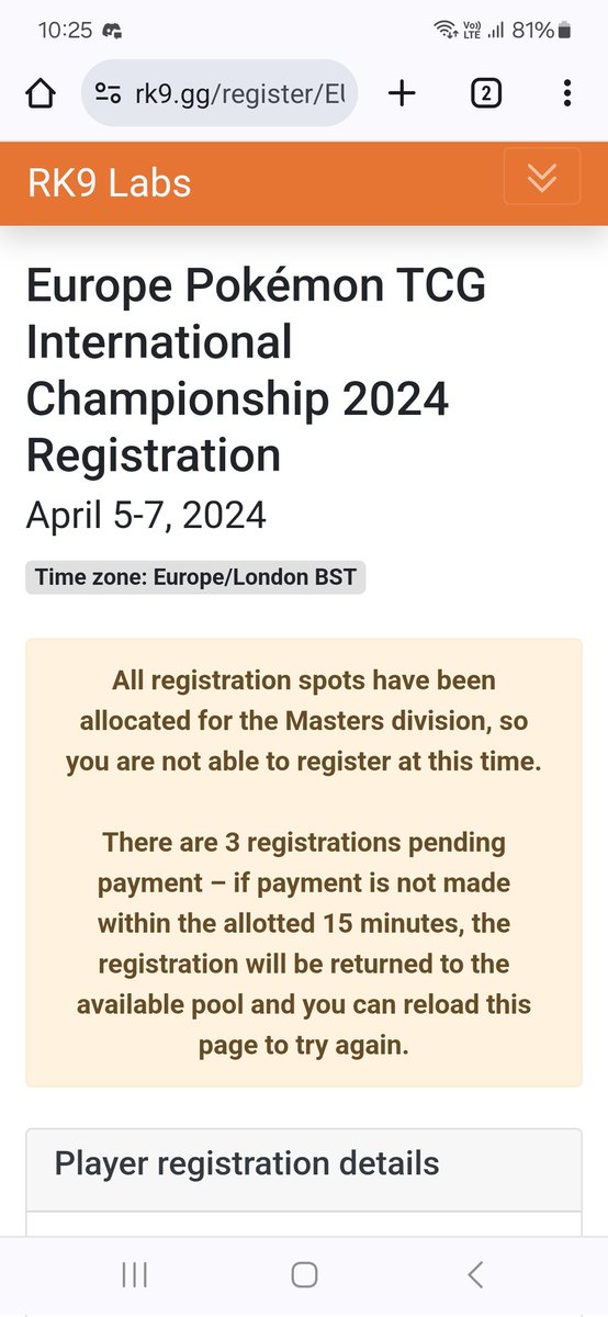 3 slots left. I'm still fighting