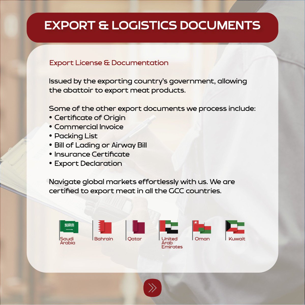 unionmeatgroup's tweet image. Elevate your global presence with Union Meat Group's comprehensive certification services! From quality assurance to hassle-free export processes, we're your trusted partner in navigating international markets.#UnionMeatGroup #UnionMeatAbattoir #CertificationServices