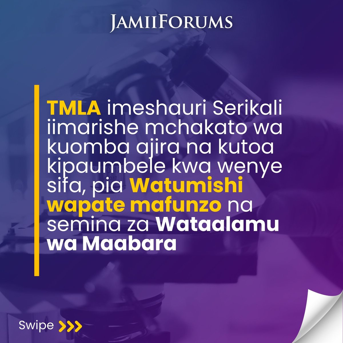 JamiiForums's tweet image. Chama cha Maabara ya Matibabu #Tanzania (#TMLA) kimesema athari za Watu wasio na Utaalamu wa Maabara kuruhusiwa kufanya Vipimo vya Afya katika Zahanati na Hospitali kunaweza kusababisha majibu potofu ya vipimo, hivyo kupelekea Tiba itakayotolewa kutokuwa sahihi
Tamko limetolewa…